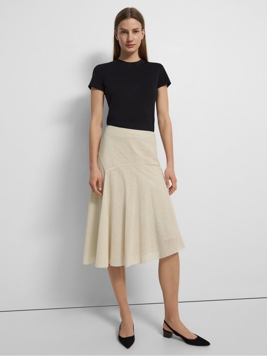 Theory Dresses & Skirts - Theory Asymmetrical Cotton Eyelet Skirt Sz 6 Excellent Condition
